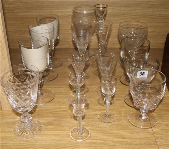 A collection of mixed glasses